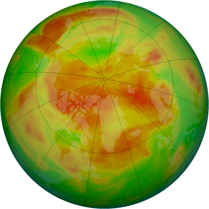 Arctic ozone map for 07 May 2003